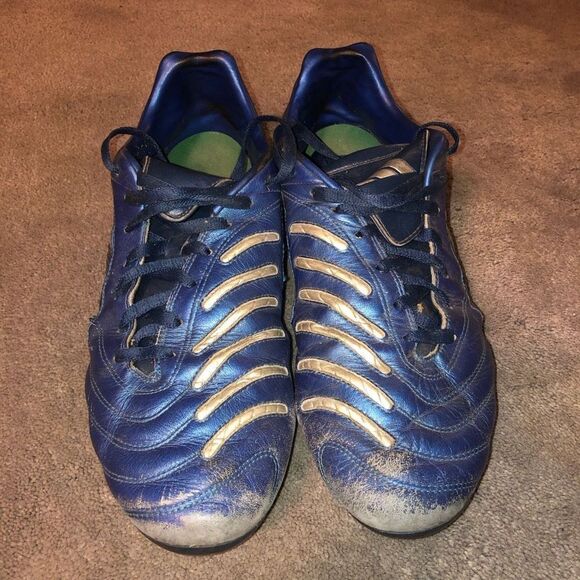 ADIDAS PREDATOR PULSE MANIA BLUE SILVER SOCCER CLEATS MENS SIZE 13 RARE main image 7